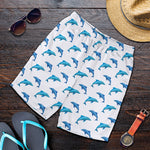 Watercolor Dolphin Pattern Print Men's Shorts