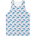 Watercolor Dolphin Pattern Print Men's Tank Top
