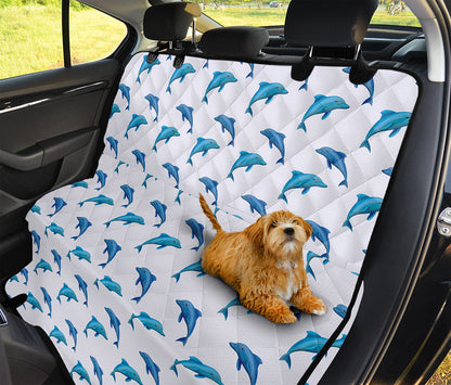 Watercolor Dolphin Pattern Print Pet Car Back Seat Cover
