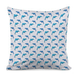 Watercolor Dolphin Pattern Print Pillow Cover