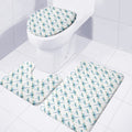 Watercolor Dragonfly Pattern Print 3 Piece Bath Mat Set