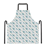 Watercolor Dragonfly Pattern Print Apron