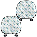 Watercolor Dragonfly Pattern Print Car Headrest Covers