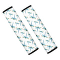 Watercolor Dragonfly Pattern Print Car Seat Belt Covers