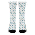 Watercolor Dragonfly Pattern Print Crew Socks