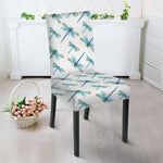 Watercolor Dragonfly Pattern Print Dining Chair Slipcover