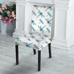 Watercolor Dragonfly Pattern Print Dining Chair Slipcover