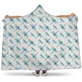 Watercolor Dragonfly Pattern Print Hooded Blanket
