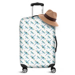Watercolor Dragonfly Pattern Print Luggage Cover