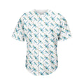 Watercolor Dragonfly Pattern Print Men's Baseball Jersey