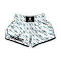 Watercolor Dragonfly Pattern Print Muay Thai Boxing Shorts