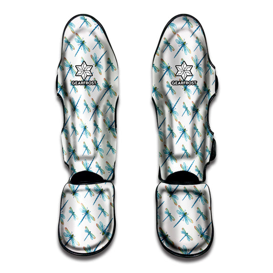 Watercolor Dragonfly Pattern Print Muay Thai Shin Guard