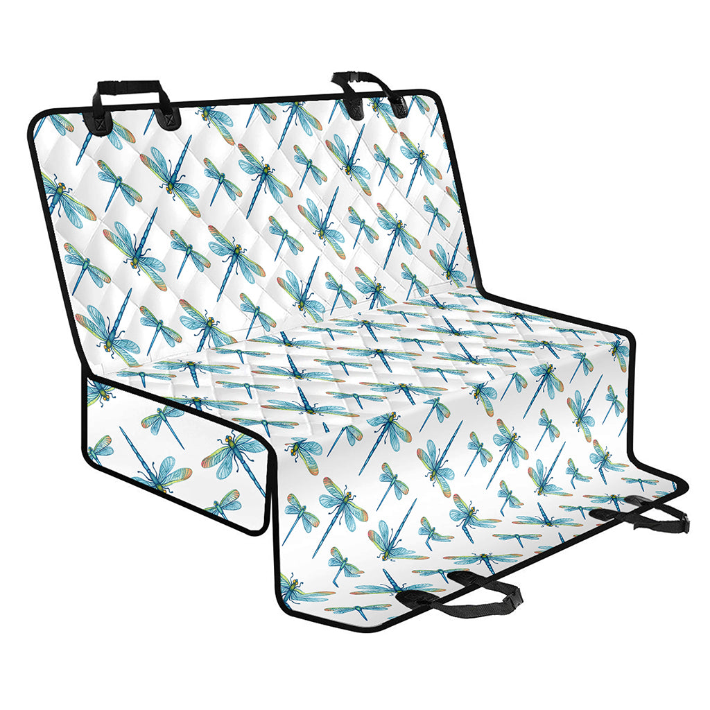 Watercolor Dragonfly Pattern Print Pet Car Back Seat Cover