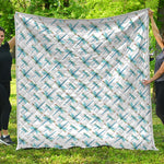 Watercolor Dragonfly Pattern Print Quilt