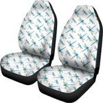 Watercolor Dragonfly Pattern Print Universal Fit Car Seat Covers