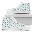 Watercolor Dragonfly Pattern Print White High Top Sneakers