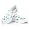 Watercolor Dragonfly Pattern Print White Slip On Shoes