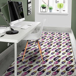 Watercolor Eggplant Pattern Print Area Rug