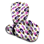 Watercolor Eggplant Pattern Print Boxing Gloves