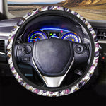 Watercolor Eggplant Pattern Print Car Steering Wheel Cover
