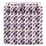 Watercolor Eggplant Pattern Print Duvet Cover Bedding Set