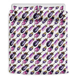 Watercolor Eggplant Pattern Print Duvet Cover Bedding Set