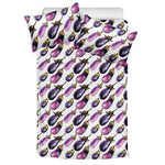 Watercolor Eggplant Pattern Print Duvet Cover Bedding Set