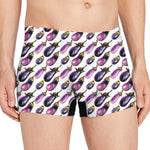 Watercolor Eggplant Pattern Print Men's Boxer Briefs