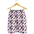 Watercolor Eggplant Pattern Print Men's Shorts