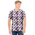 Watercolor Eggplant Pattern Print Men's T-Shirt
