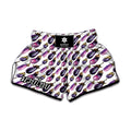 Watercolor Eggplant Pattern Print Muay Thai Boxing Shorts