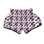 Watercolor Eggplant Pattern Print Muay Thai Boxing Shorts