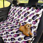 Watercolor Eggplant Pattern Print Pet Car Back Seat Cover