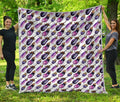 Watercolor Eggplant Pattern Print Quilt