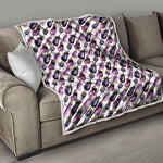 Watercolor Eggplant Pattern Print Quilt
