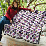 Watercolor Eggplant Pattern Print Quilt