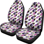 Watercolor Eggplant Pattern Print Universal Fit Car Seat Covers