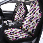 Watercolor Eggplant Pattern Print Universal Fit Car Seat Covers