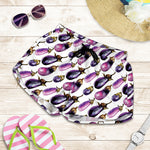 Watercolor Eggplant Pattern Print Women's Shorts