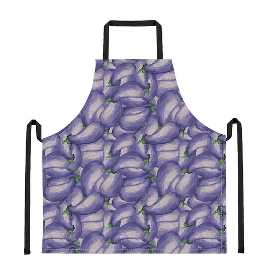 Watercolor Eggplant Print Apron