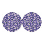 Watercolor Eggplant Print Car Coasters