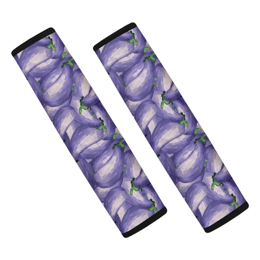 Watercolor Eggplant Print Car Seat Belt Covers