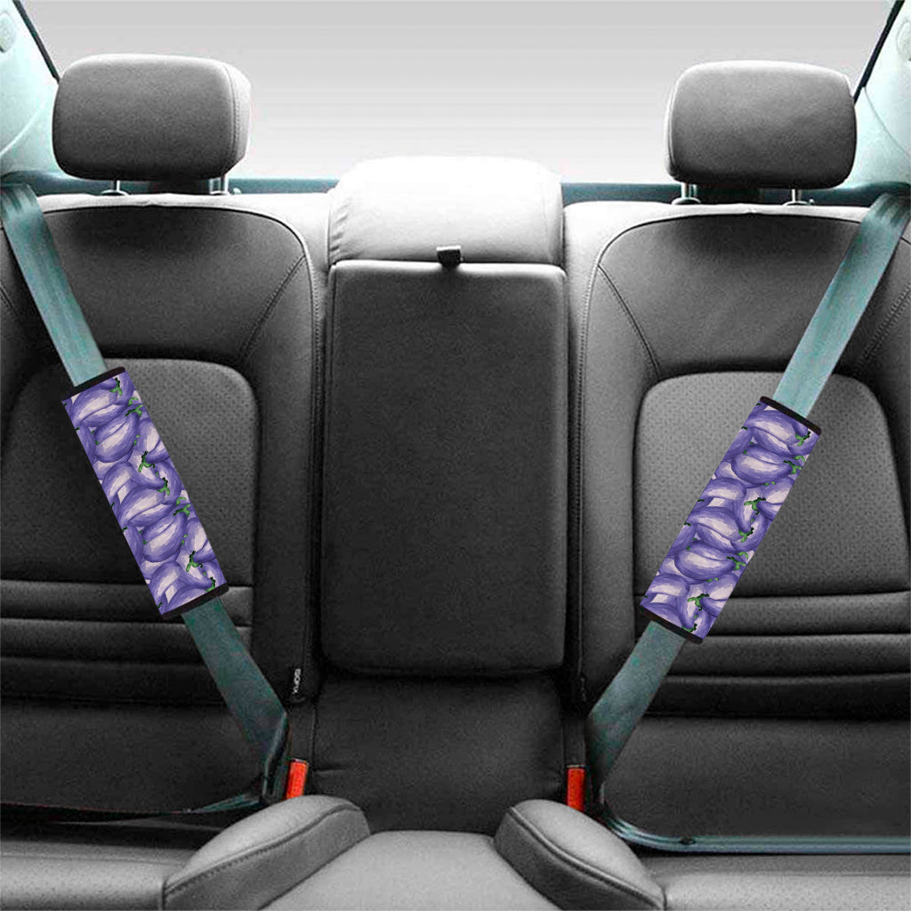 Watercolor Eggplant Print Car Seat Belt Covers