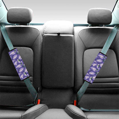 Watercolor Eggplant Print Car Seat Belt Covers