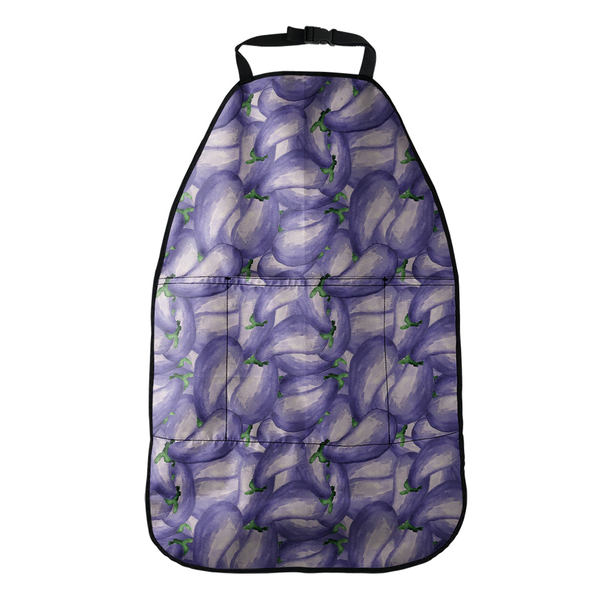 Watercolor Eggplant Print Car Seat Organizers