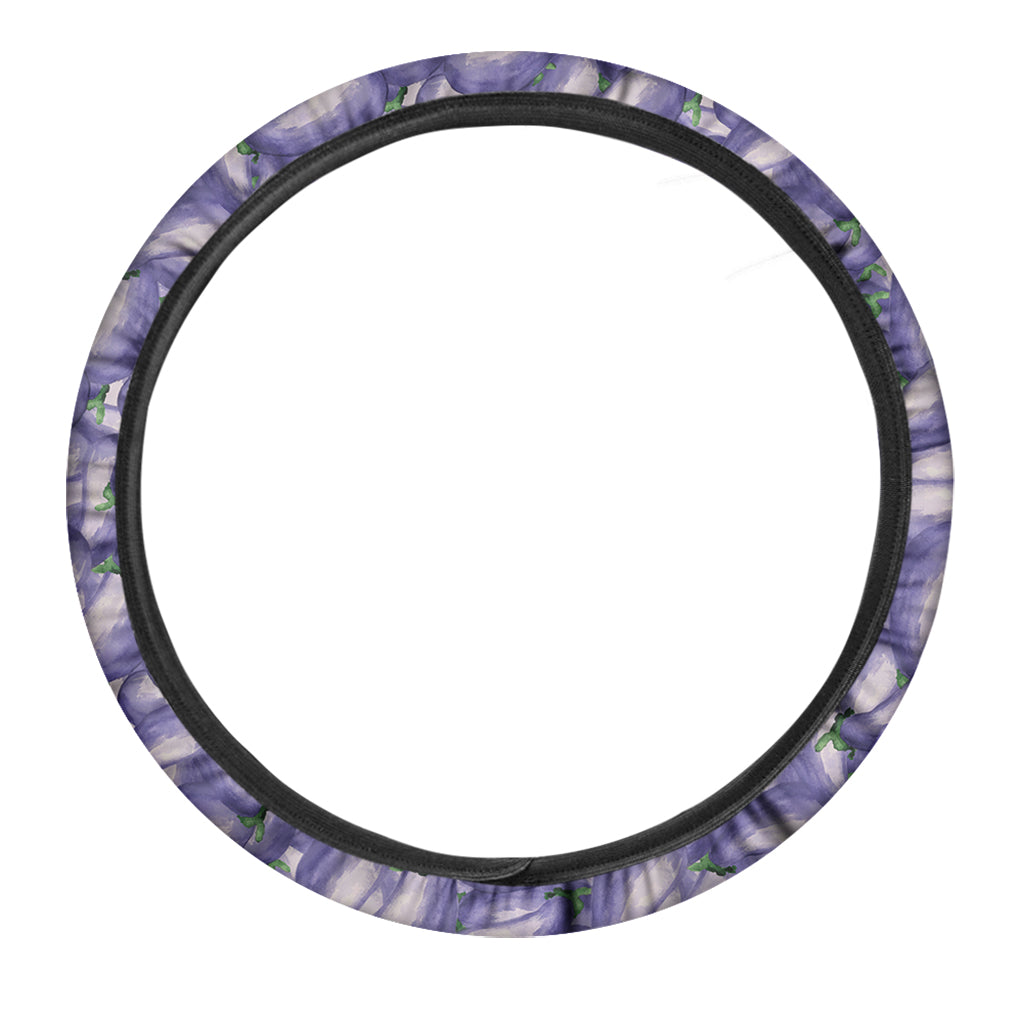 Watercolor Eggplant Print Car Steering Wheel Cover