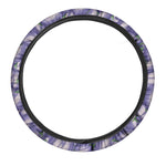 Watercolor Eggplant Print Car Steering Wheel Cover