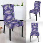 Watercolor Eggplant Print Dining Chair Slipcover