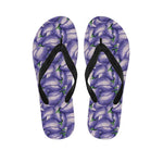 Watercolor Eggplant Print Flip Flops
