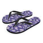 Watercolor Eggplant Print Flip Flops